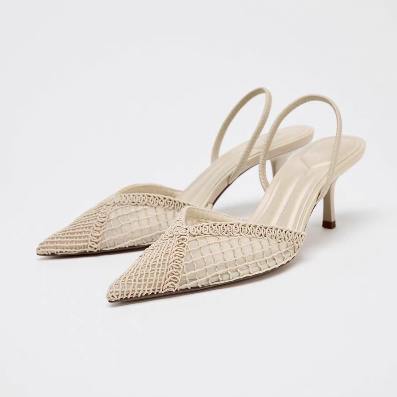 Mesh Woven Heeled Sandals Wome - Women Shoes Brand のレビューと価格