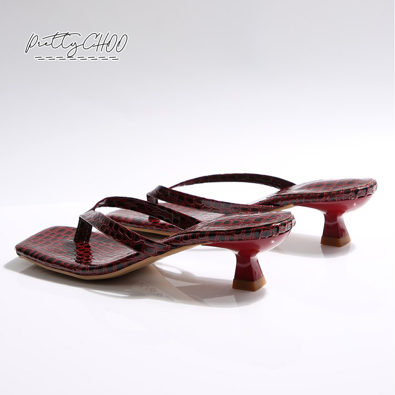 Crocodile Print Kitten Heel Fl - Women Shoes Size To Men のレビューと価格